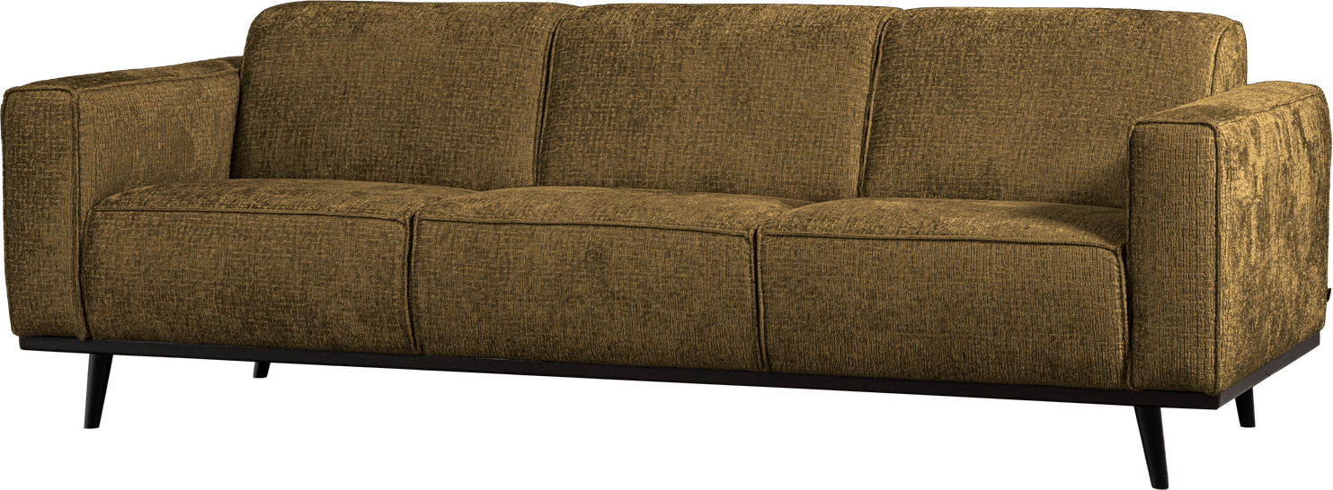 Personers Sofa Woood Statement Grov Fløjl Guld Brass 230