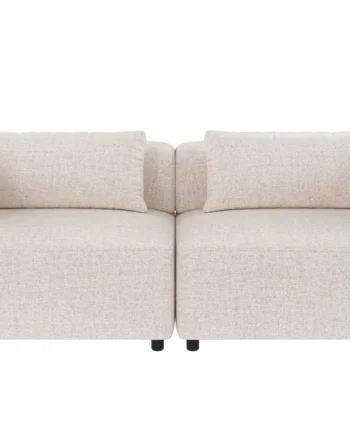 Rowico Falkner Pers Sofa Lys Beige Polyester Stof Sort Plastik