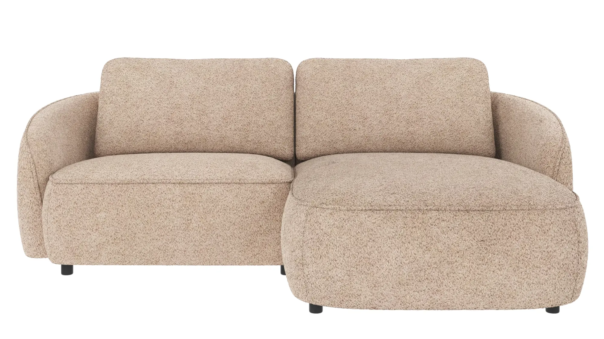 Rowico Norris Per Sofa Chaiselong Lys Beige Polyester Stof Sort Plastik