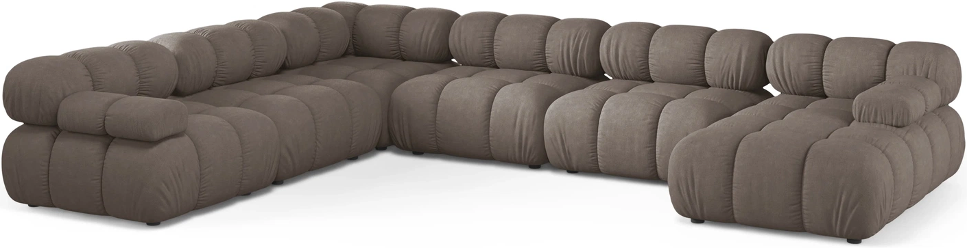 Sofa Hjørnesofa Micadoni Bellis Venstrevendt Cappuccino Liberty Strukturstof 376x282 Plads Til Personer