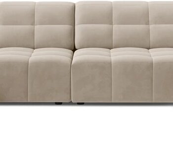 Sofa Hjørnesofa Micadoni Jennifer Højre 375263 Mørk Beige Velour Chaiselong Plads Til Personer
