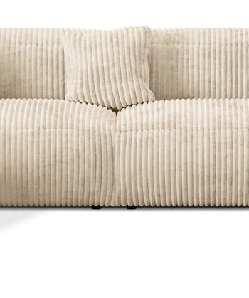 Sofa Hjørnesofa Micadoni Martina Venstrevendt Personers Velour Lys Beige B406d280