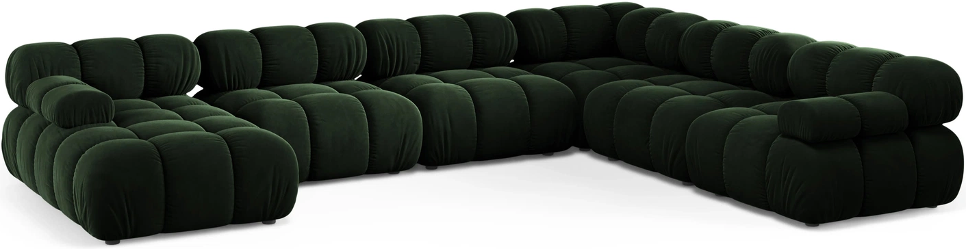 Sofa Micadoni Bellis Højrevendt Flaskegrøn Velour Cleanaboo 376x282 Plads Til Personer
