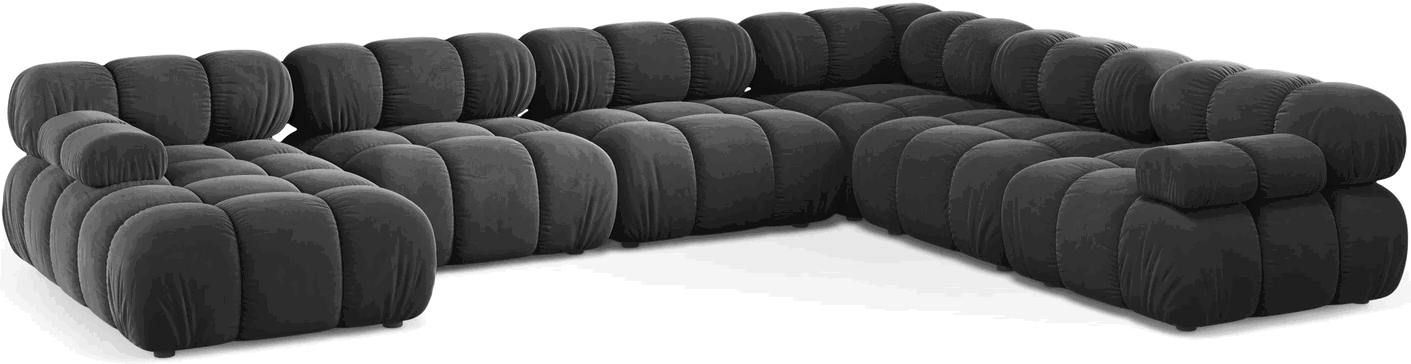 Sofa Micadoni Bellis Højrevendt Venus Velour Grå 376282 Plads Til Personer