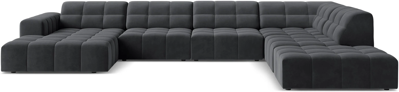 Sofa Micadoni Jennifer Højrevendt Grå Velour Hjørnesofa 375263 Plads Til Til Personer