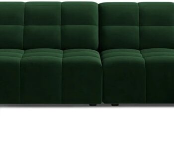 Sofa Micadoni Jennifer Venstrevendt 375 Flaskegrøn Velour Chaiselong Plads Til Personer