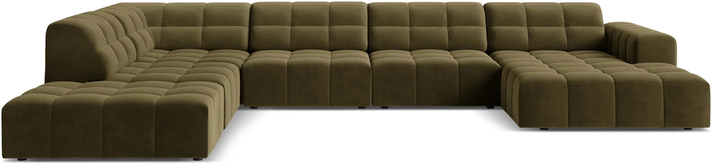 Sofa Micadoni Jennifer Venstrevendt Grøn Velour 375x263 Plads Til Personer