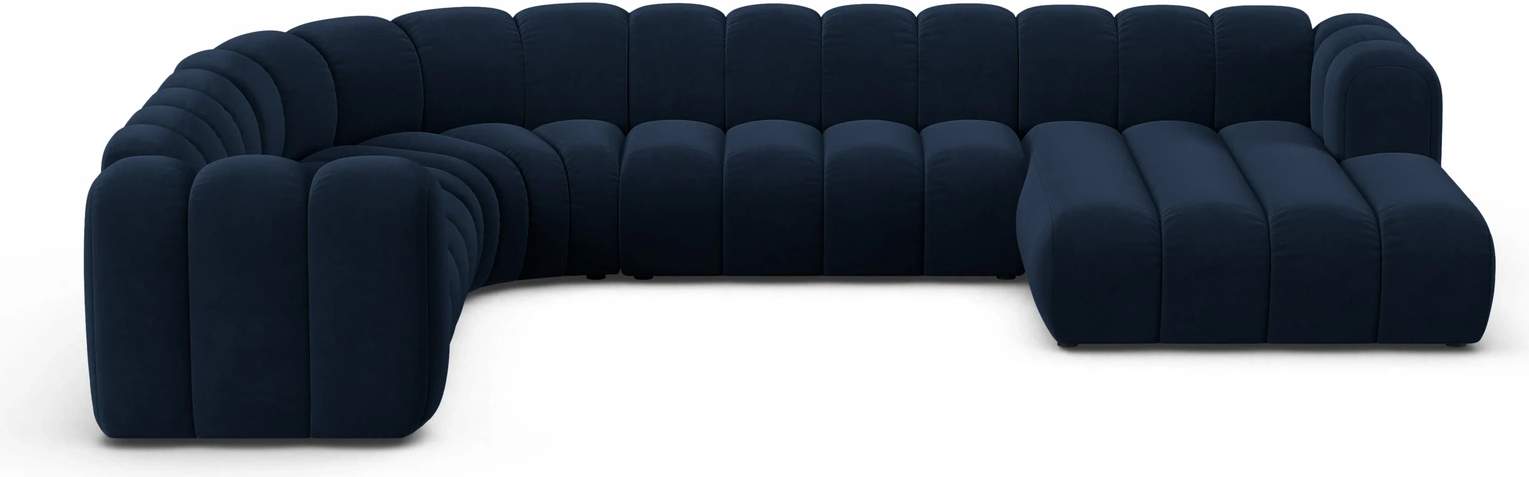 Sofa Micadoni Lupine Venstrevendt 370x280 Kongeblå Velour Chaiselong 150 Til Pers