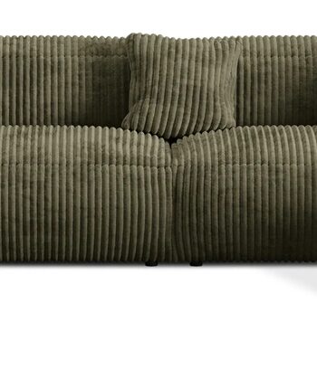 Sofa Micadoni Martina Højrevendt Hjørnesofa Mosgrøn Tilia Ribvelour 406x280x75 Plads Til