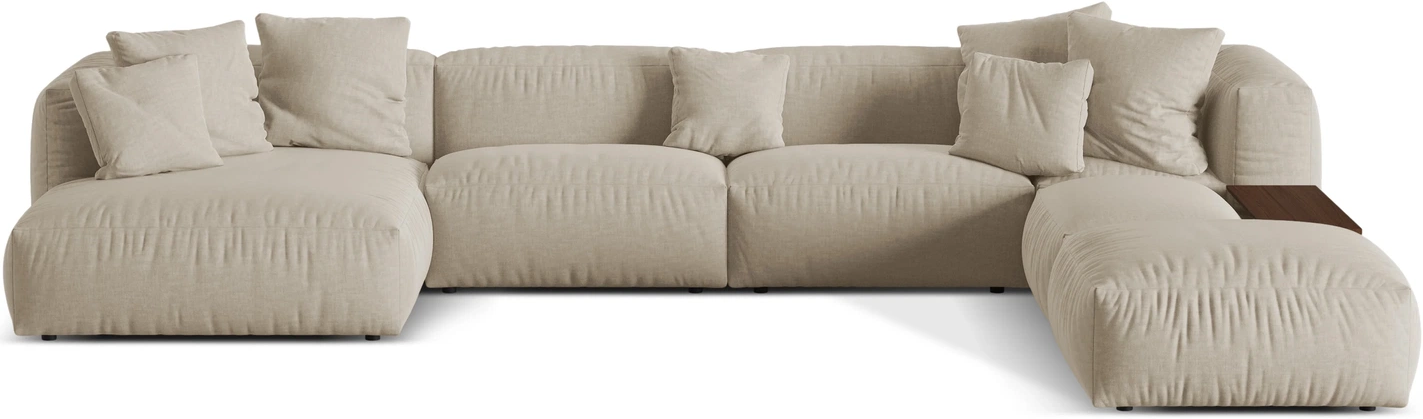 Sofa Micadoni Martina Højrevendt Pers Boston Toffee Strukturstof Lys Beige B406d280