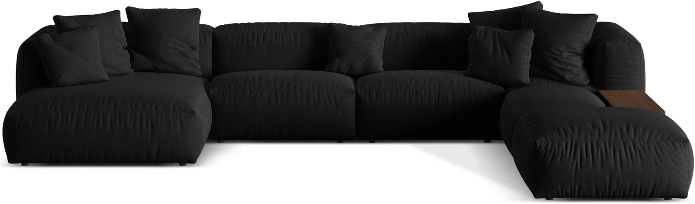Sofa Micadoni Martina Højrevendt Pers Sort Boston Strukturstof 406280