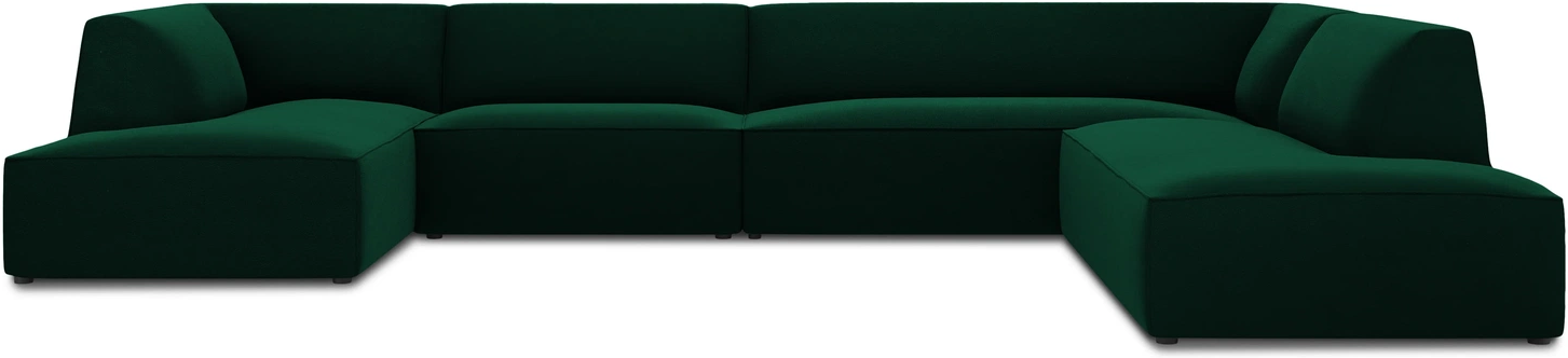 Sofa Micadoni Ruby Højrevendt Flaskegrøn Velour Plads Til Pers B366xd273xh69