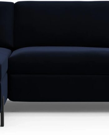 Sovesofa Micadoni Gloria Venstrevendt Chaiselong Kongeblå Velour 160x205 Med Opbevaring